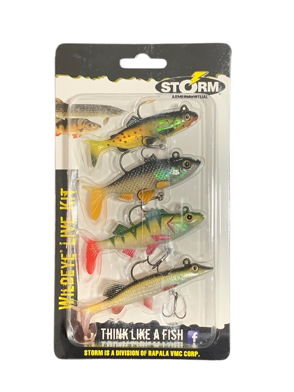 Storm Wildeye Sgombro Vivo 4" – 5 Pezzi Con Amo VMC 4/0, Peso 23g, Affondante, Per Pesca In Mare